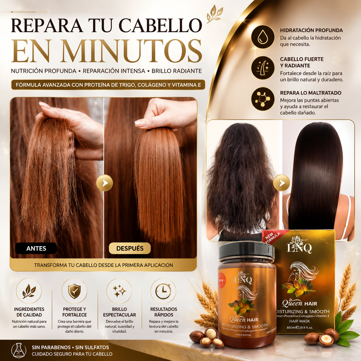 keratina hidratante y reparadora